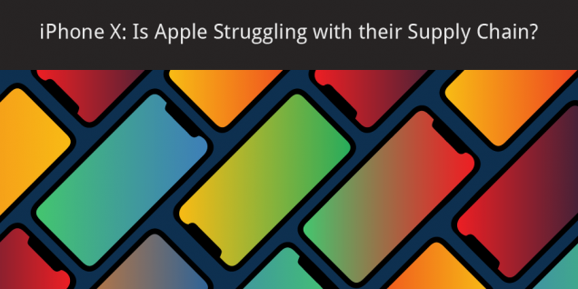 apple iphone x supply chain flat lay spread gradient blog graphic