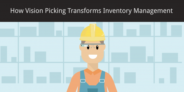 Vision Picking Augmented Reality Glasses For Inventory Management in Warehouse Graphic