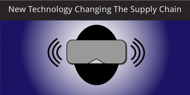 AR and VR technologies changing the supply chain by showing the person wearing a headset signals